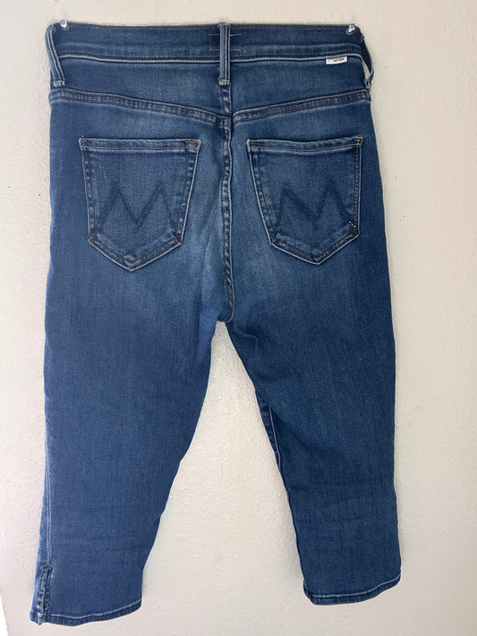 Designer Denim Mother Denim Cropped Jeans Medium wash Signature” M” Pockets