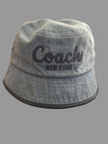 Coach Signature Bucket Hat Classic Logo Denim Style