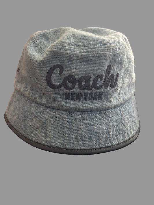 Coach Signature Bucket Hat Classic Logo Denim Style